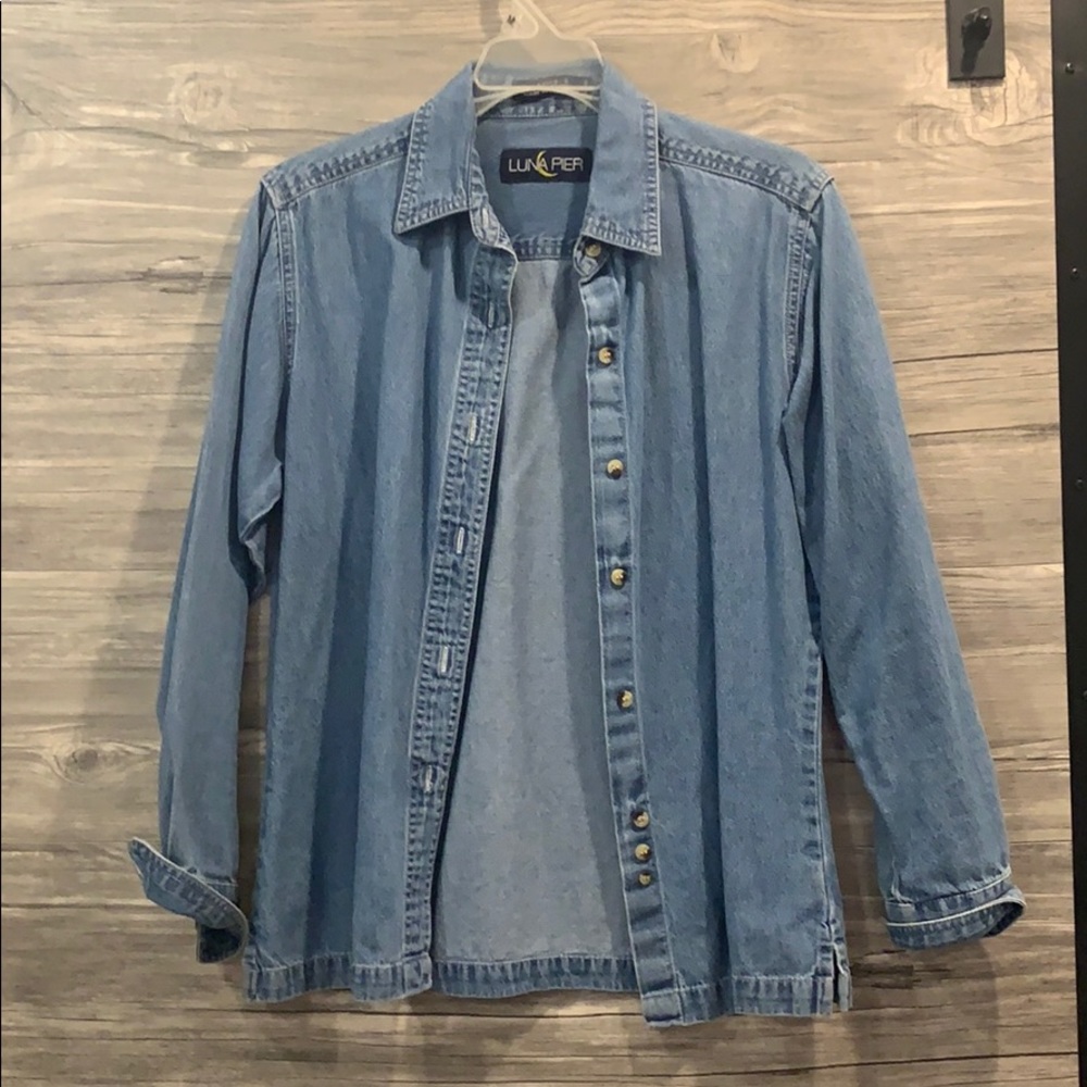 Soft jean cardigan